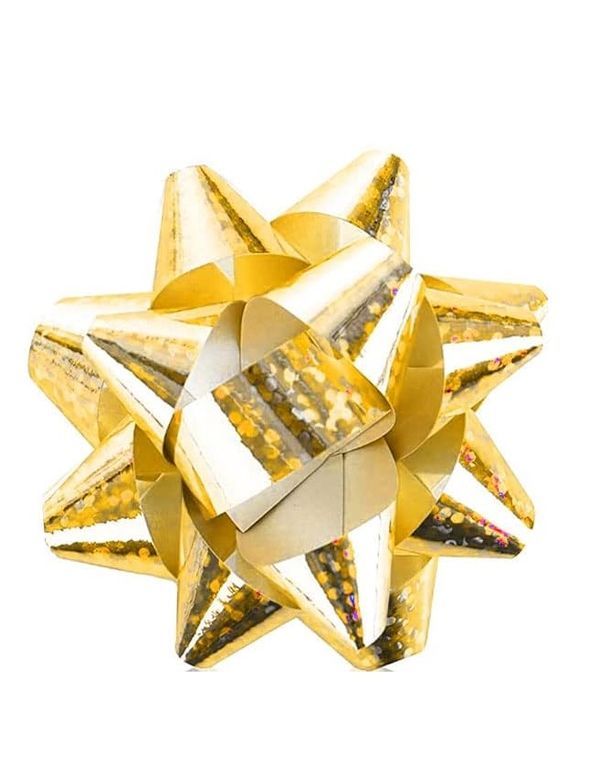 Set Da 2 Fiocchi Oro Natalizi Assortiti