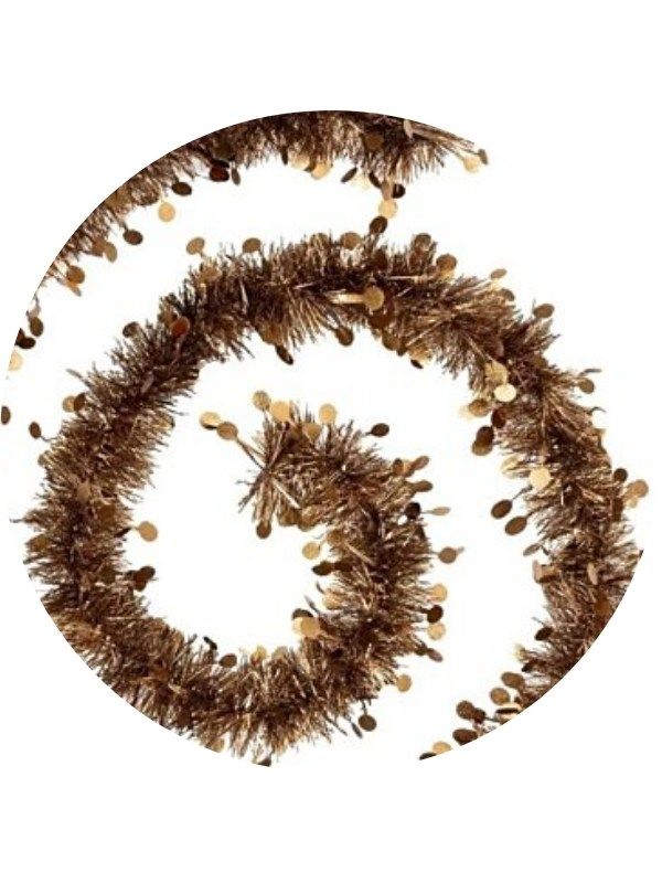Ghirlanda Di Natale Bronzo Con Pois 200Cm