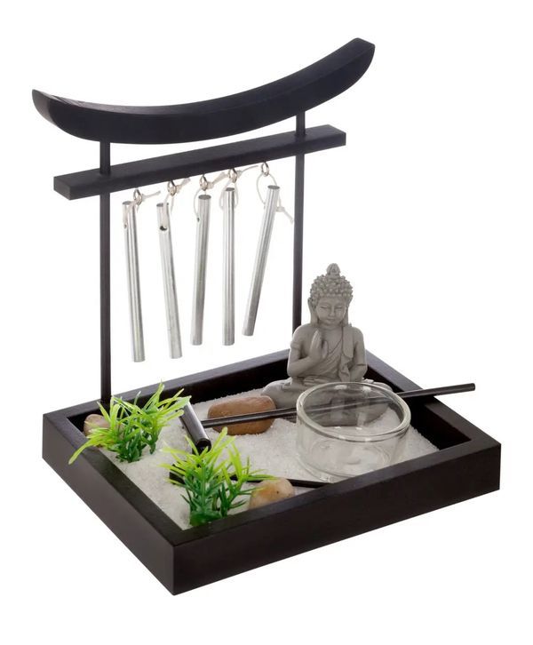 Jardin Zen Avec Cloches 15X12Cm