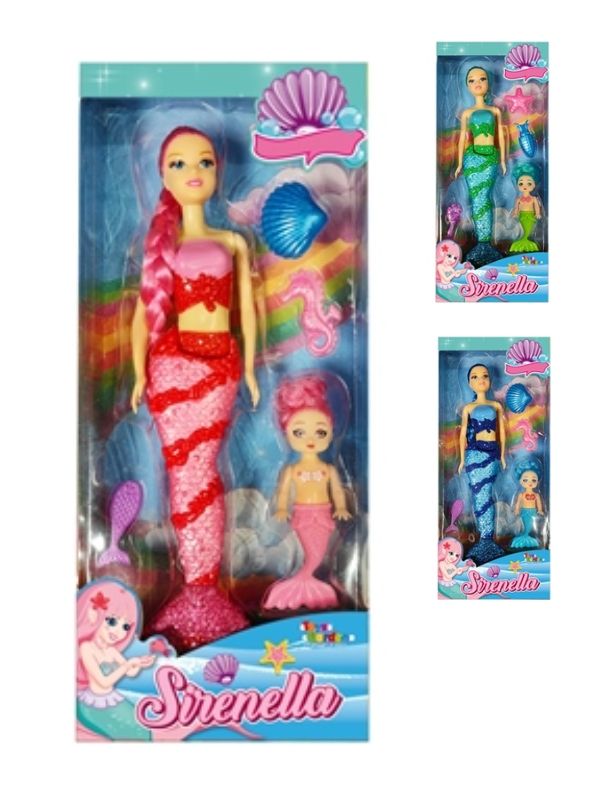 Gioco Per Bambina Sirena E Baby Sirena - Assortito