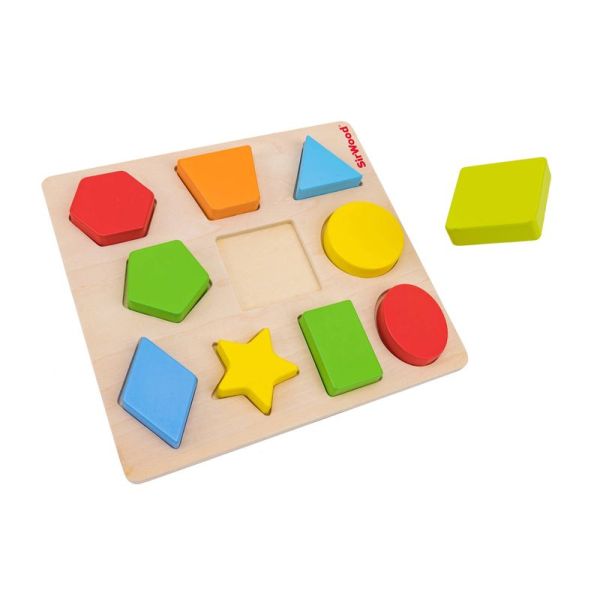 Giochi Blocchi Con Forme Geometriche Colorate In Legno 