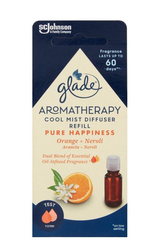 GLADE Aromatherapy Recharge Pour Diffuseur D'Huiles Essentielles Fleurs D'Orange Et De Néroli 18Ml