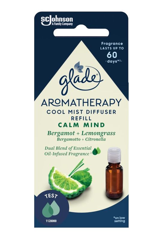 GLADE Aromatherapy Recharge Pour Diffuseur D'Huiles Essentielles Bergamote Et Citronnelle 18Ml