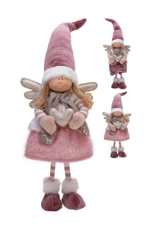 Weihnachtselfe Rosa 62Cm 