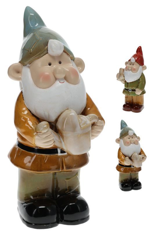 Gnome En Céramique 33Cm - Déco Jardin