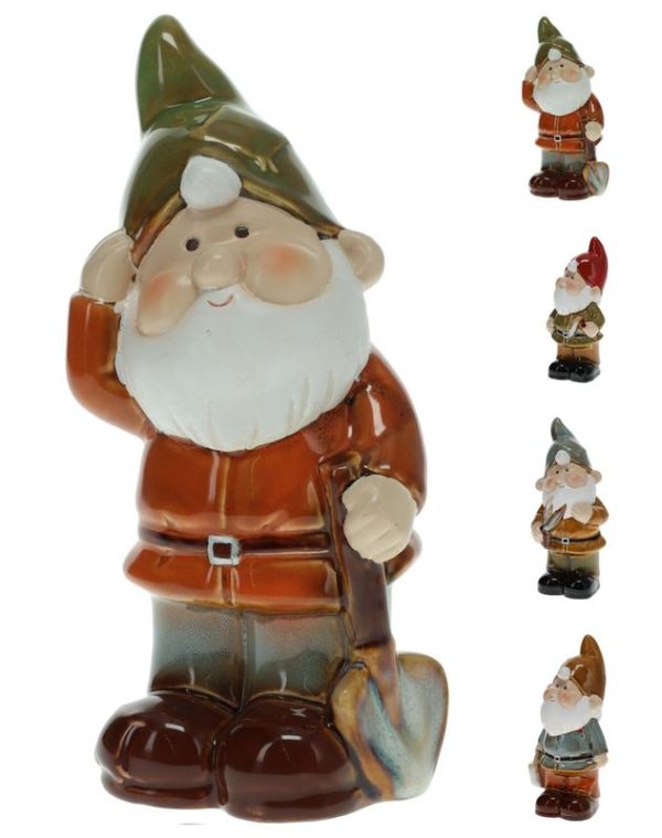 Gnome En Céramique 9X18Cm - Déco Jardin