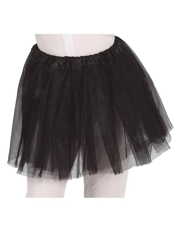 Halloween-Accessoire Schwarzes Tutu Für Kinder 30Cm