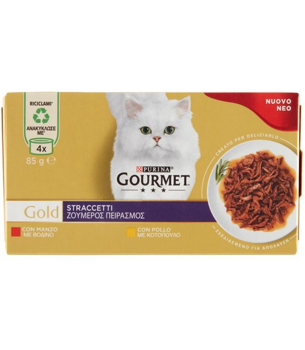 GOURMET Gold Straccetti Rindfleisch Und Huhn 4X85G