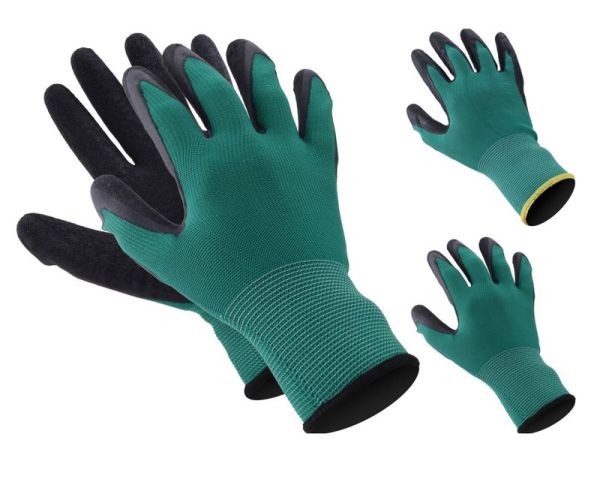 Grüne Gartenhandschuhe