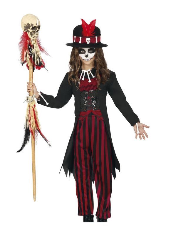 Costume De Halloween Magicien Voodoo Pour Fille