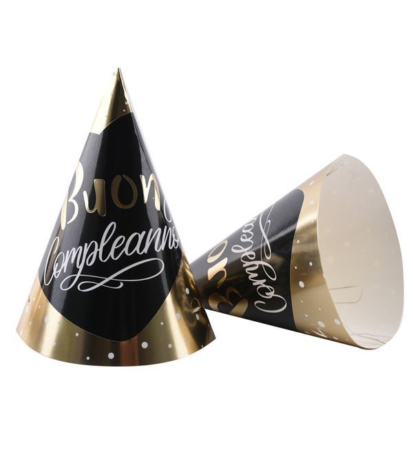 Articolo Party Black&Gold Cappello 16Cm