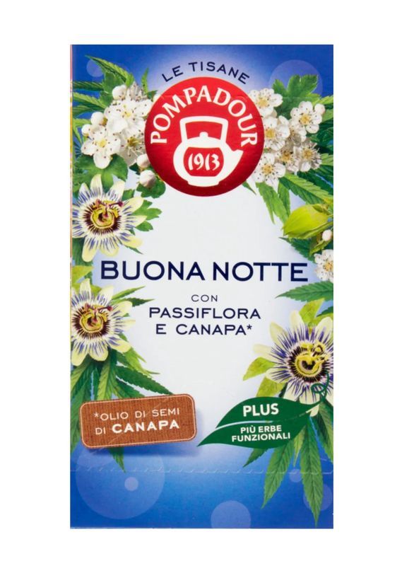 POMPADOUR Tisane Bonne Nuit Passiflore Et Chanvre 18 Sachets 