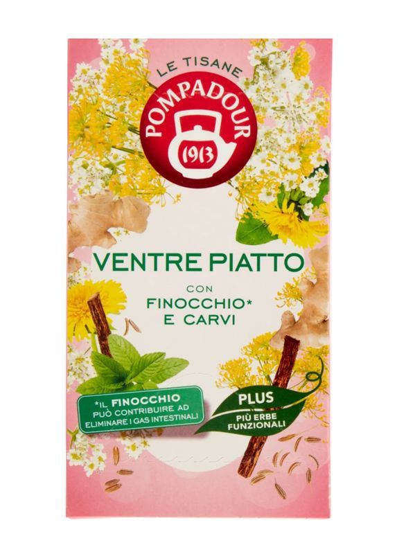POMPADOUR Tisane Ventre Plat Fenouil Et Carvi 18 Sachets 