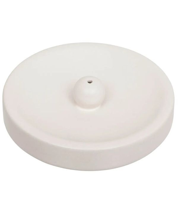 Supporto Per Incenso Rotondo Aby In Ceramica Bianco 12Cm