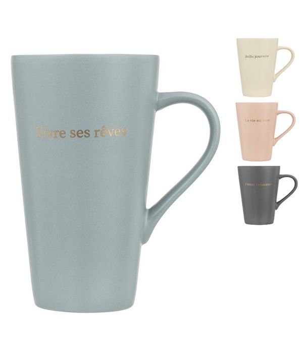 Tasse À Déjeuner En Céramique Belle Journee  50Cl - Assortis