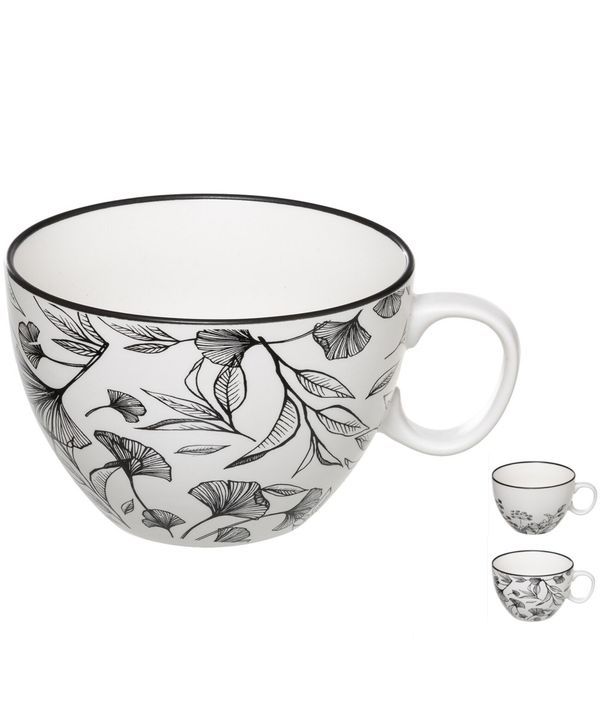 Tasse À Déjeuner En Céramique Floral  45Cl - Assortis