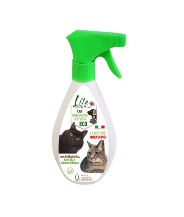 LIFE GREEN Eco Spray Anti Odore Per Lettiera 250Ml
