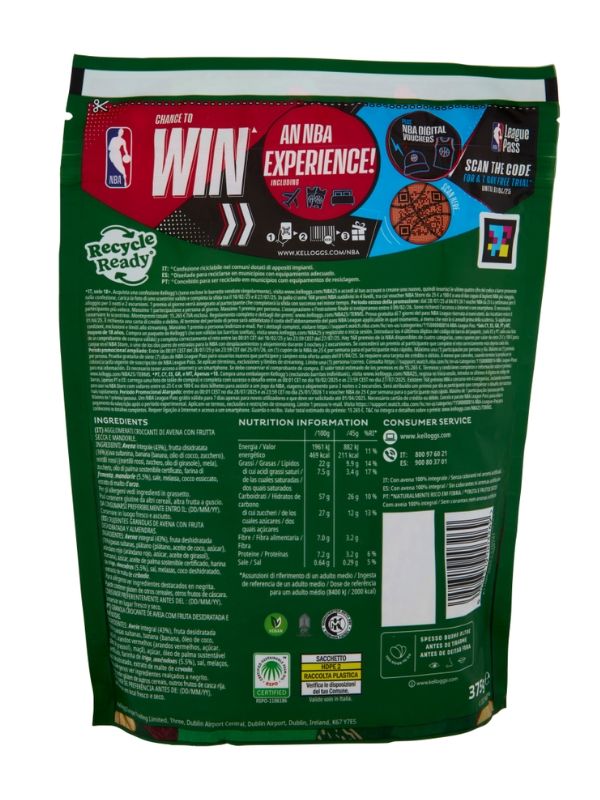 KELLOG'S Extra Granola Fruits & Noix 375G 