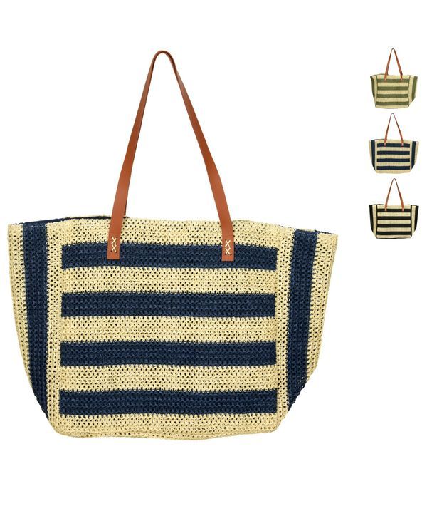 Sac De Plage Paille 58X35Cm - Assortis
