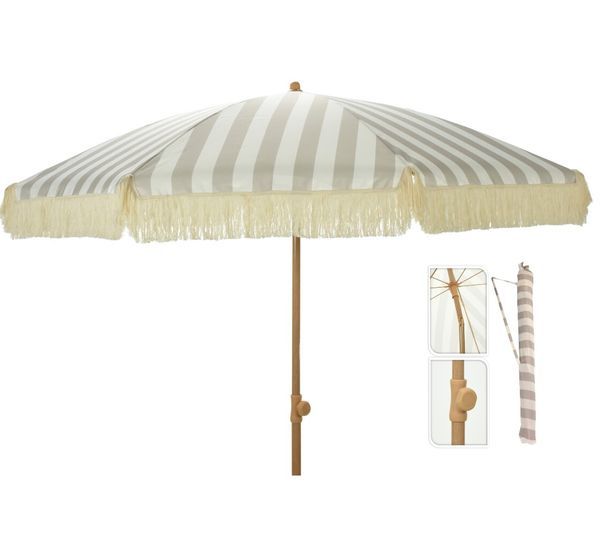  Parasol De Plage Upf 30+ Taupe 200Cm