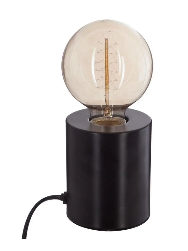 Lampe Deco Avec Base En Saba Noir 10.5Cm
