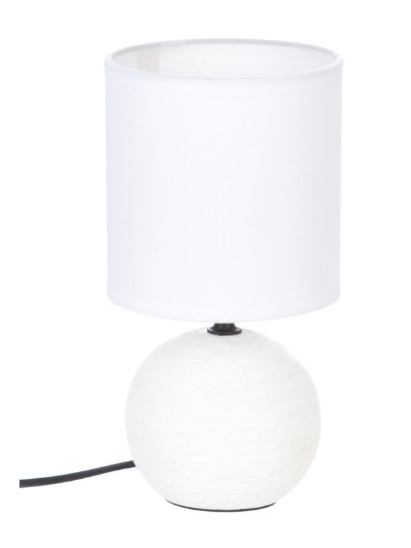 Lampe Sphérique Timéo Deco En Céramique Blanc 25Cm