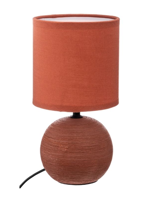 Keramik-Dekolampe Timéo Rot Terracotta 25Cm