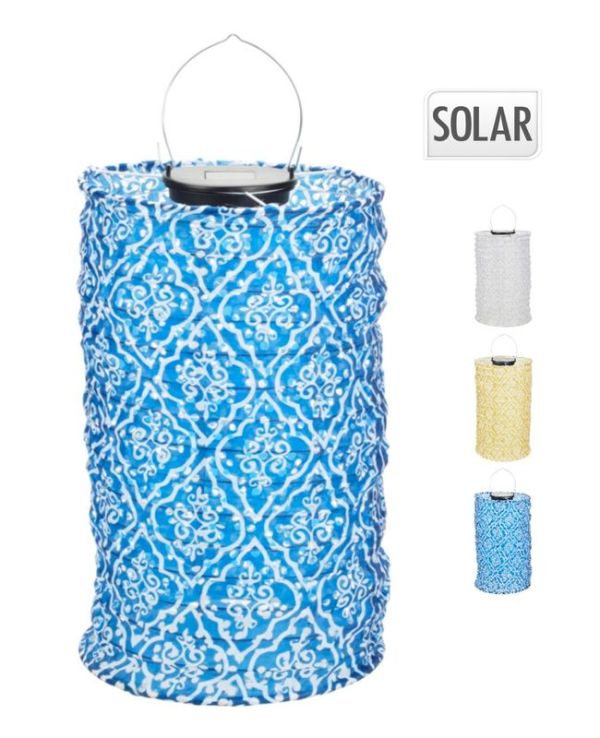 Lanterne Solaire Cylindrique 19X33Cm
