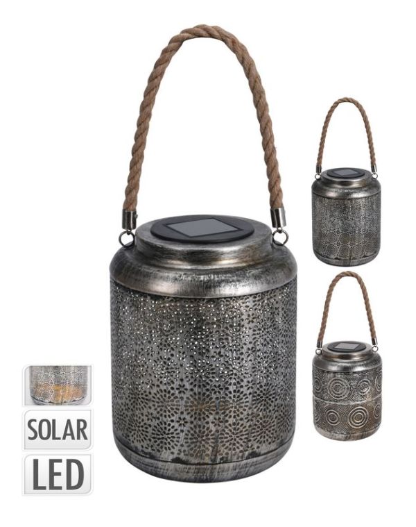 Lanterna Solare In Metallo 22Cm