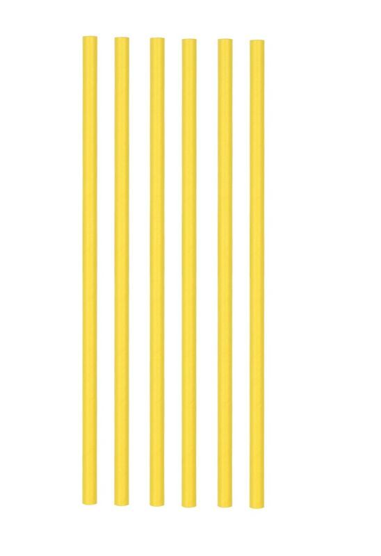 Cannucce Di Carta Monocolore Giallo - 25 Pezzi