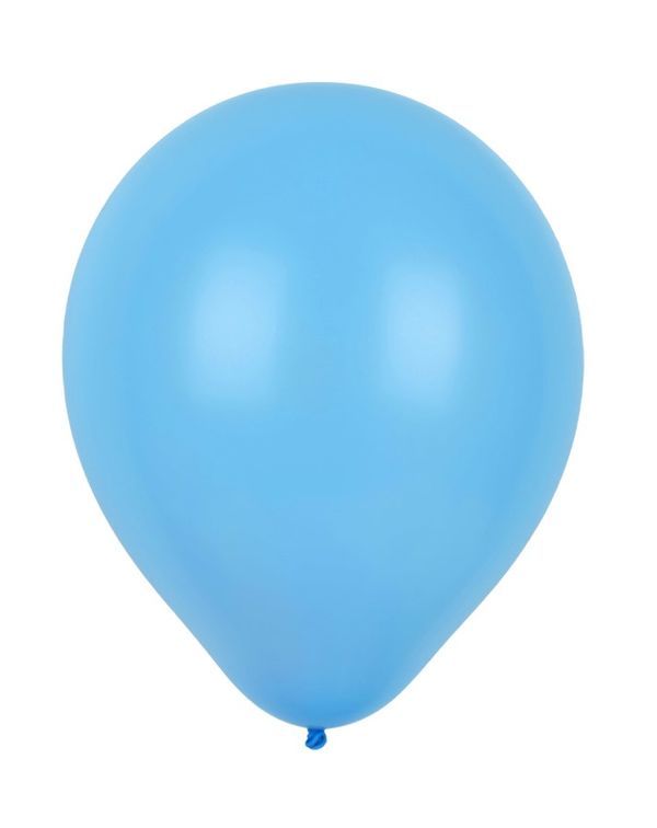 Ballons En Latex Unicolores Azur 25Cm - 50 Pièces