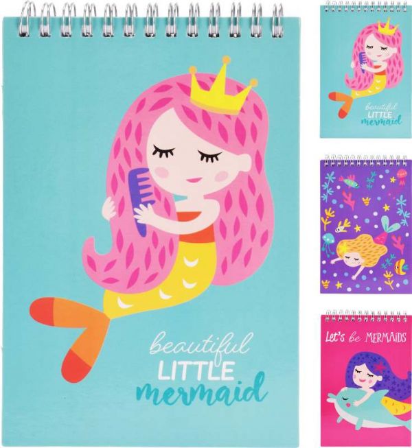 LITTLE MERMAIDS Block Notes con Spirale Laterale