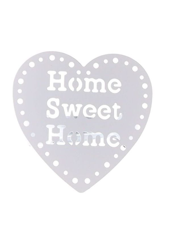 Accessorio Ferma Tenda Home Sweet Home In Metallo Bianco 2 Pezzi