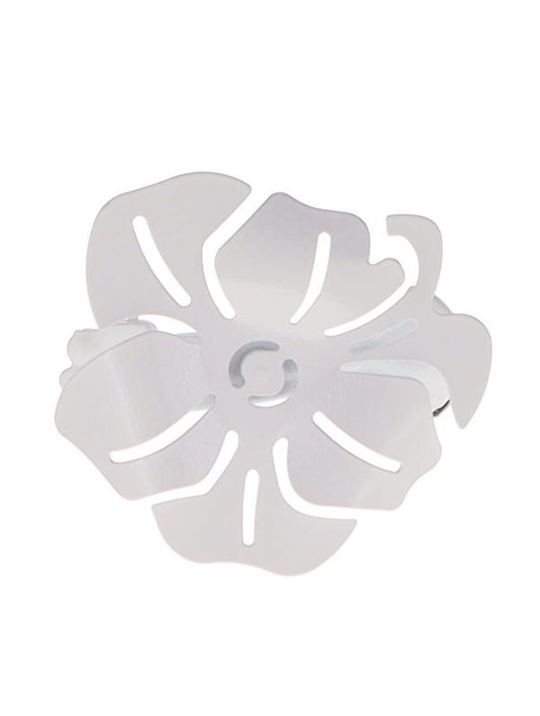 Accessoire Pour Tringle À Rideaux Coquelicot En Métal Blanc 3 Pièces