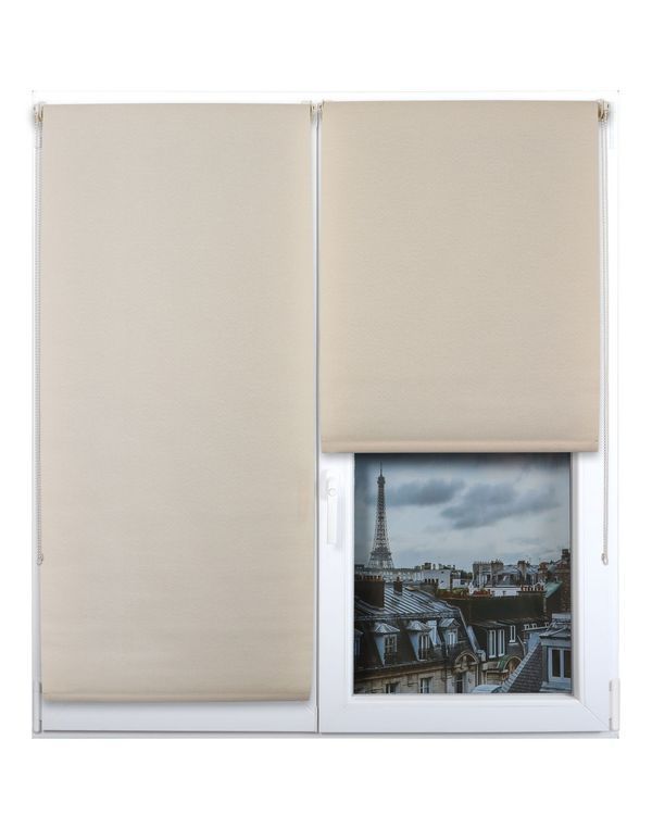 Store À Enrouleur En Tissu Beige 45X180Cm