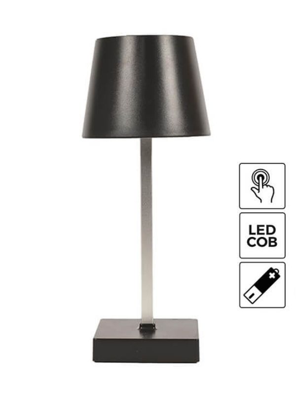 Lampe De Table À Led Tactile Noir 