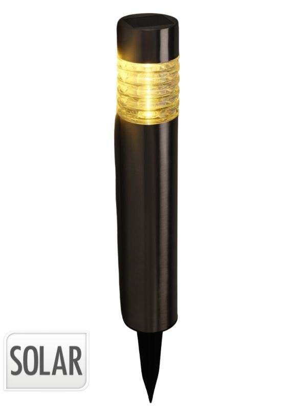 Lampada Solare Da Esterno In Acciaio Inox 42x8cm