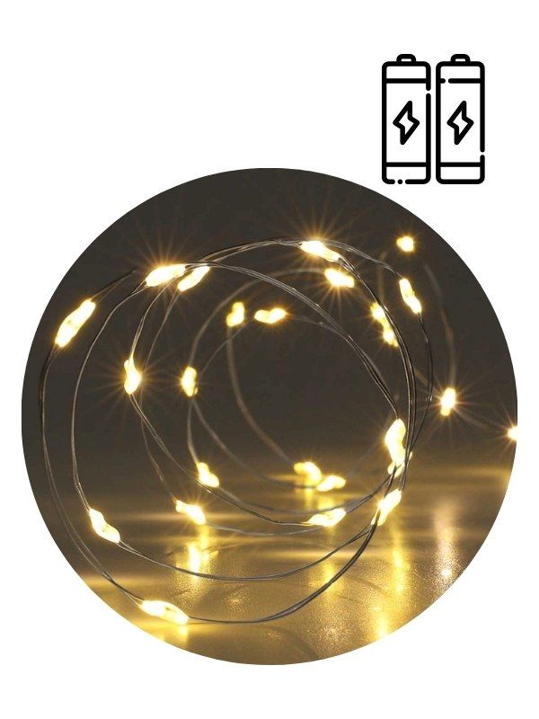 Mini Luci Led Bianco Caldo A Batteria