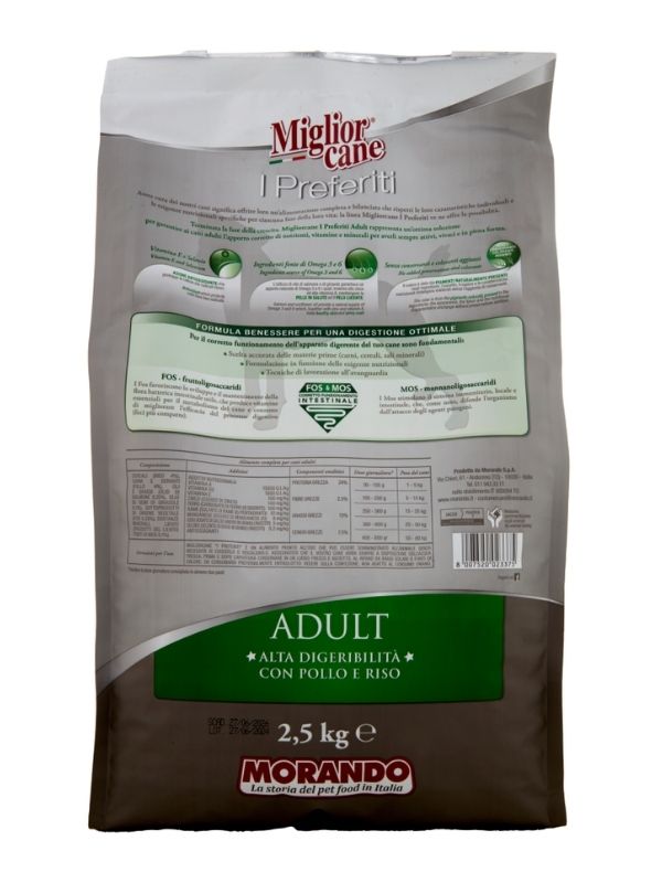 MIGLIOR CANE Preferiti Croquettes Adult Poulet Et Riz 2.5Kg