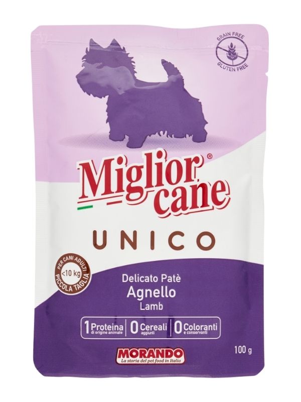 MIGLIOR CANE Unico Delicato Patè Agnello 100G
