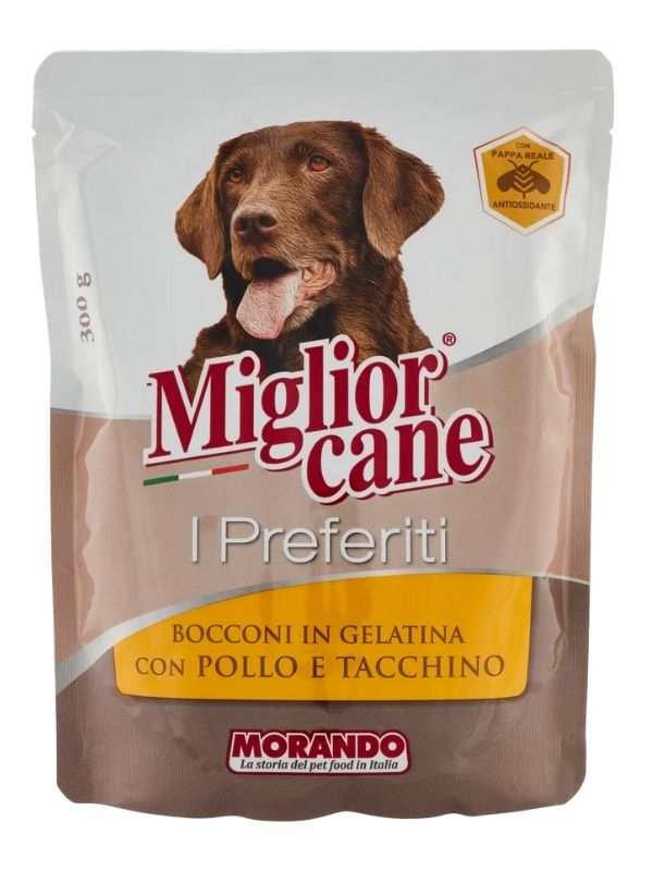 MIGLIOR CANE I Preferiti Morceaux En Sauce Poulet Et Dinde 300G
