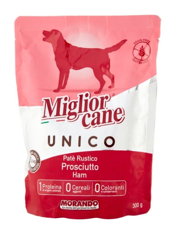 MIGLIOR CANE Unico Rustikale Patè Schinken 300G