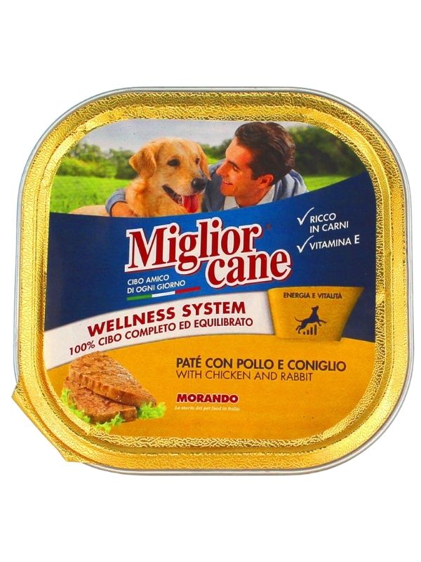 MIGLIOR CANE Wellness System Paté Pollo E Coniglio 300G
