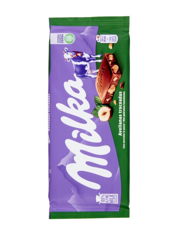 MILKA Tavoletta Di Cioccolato Al Latte Con Nocciole 100G