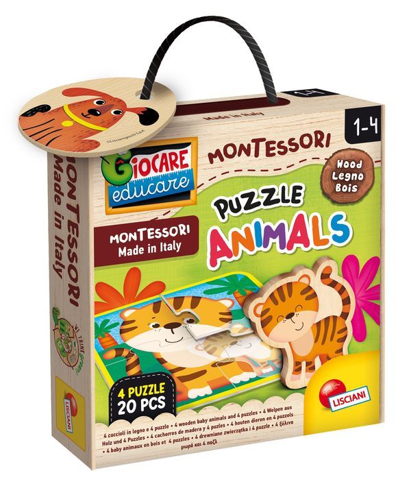 MONTESSORI Baby Puzzle Animals Holz