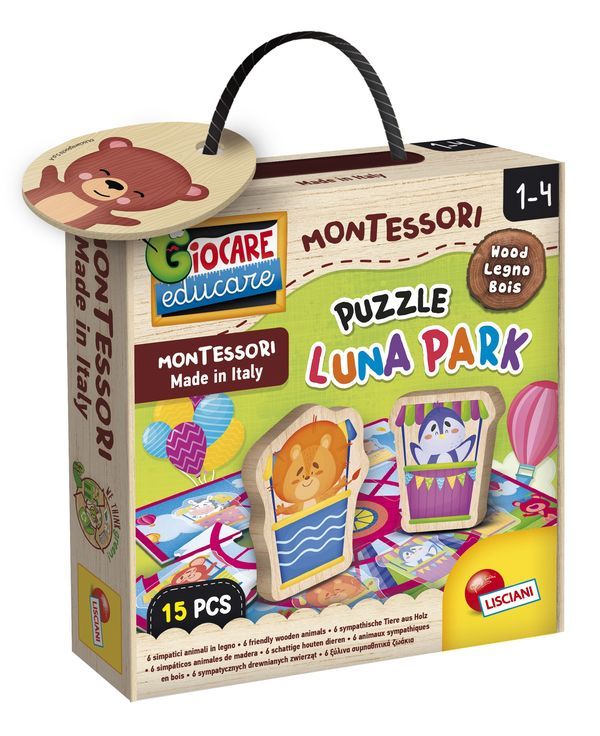 MONTESSORI Baby Puzzle Luna Park Holz