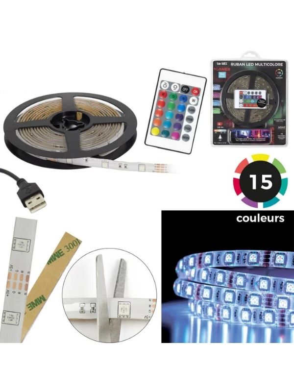  Nastro Rgb 30 Luci Led Multicolore Con Telecomando 100Cm