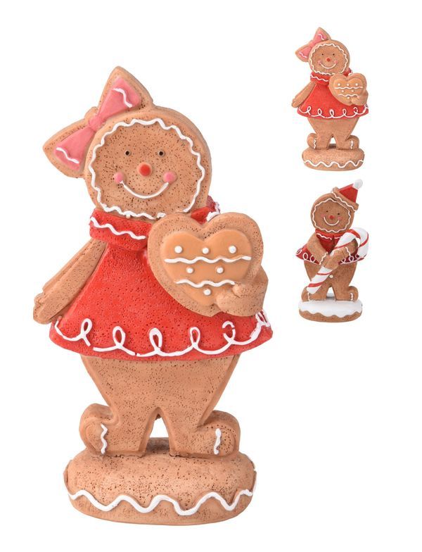 Deco Home Weihnachten Lebkuchenmann Aus Harz 15Cm 
