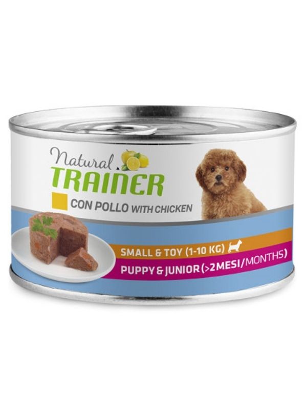 NATURAL TRAINER Boîte Puppy E Junior Adult (+1 Année) Poulet 150G
