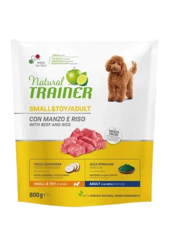 NATURAL TRAINER Small E Toy Cane Adult (+10 Mesi) Manzo E Riso 800G
